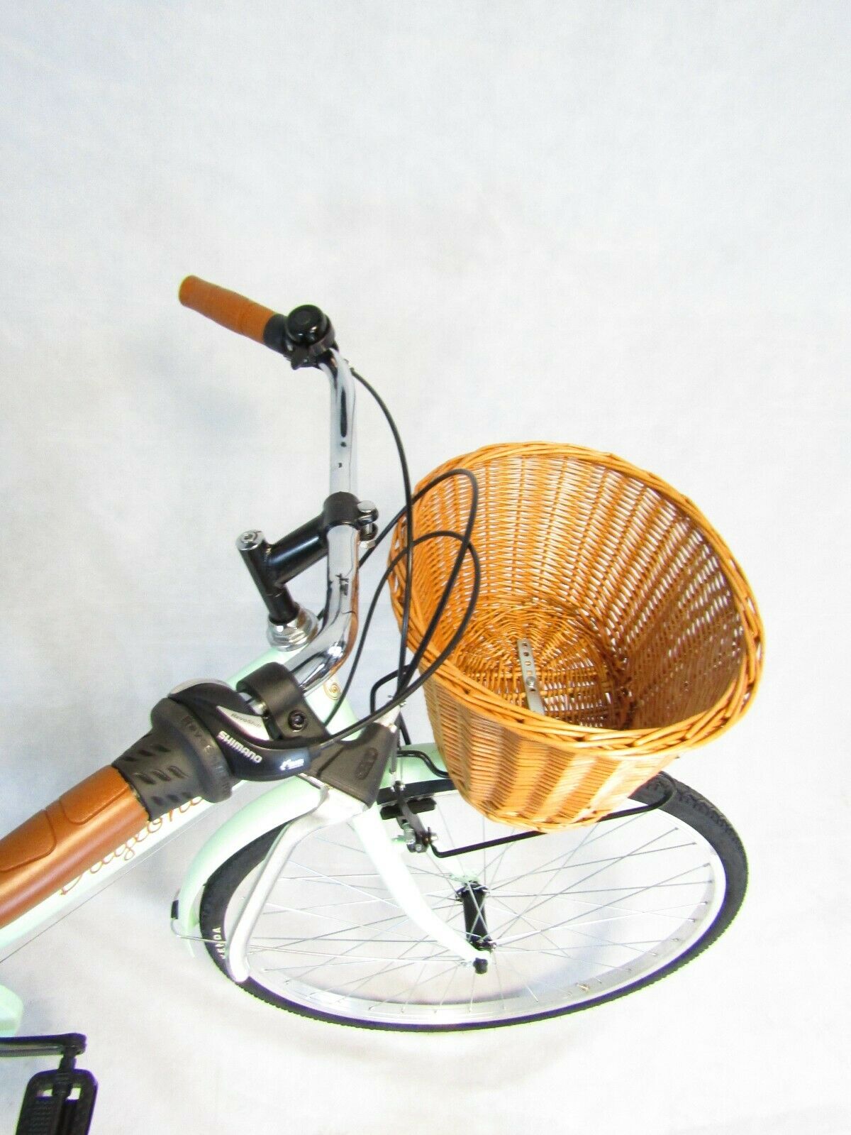 bicicletta donna bici da passeggio city bike 26 vintage retro' cesto in vimini 